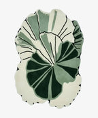 Green Botanical Irregular Rug