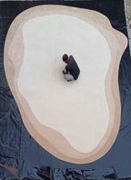 Beige & Ivory Organic Wool Rug