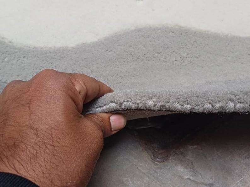 Grey & Ivory Organic Wool Rug