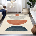 Modern Geometric Abstract Shapes Rug