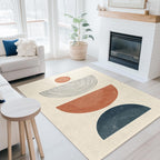 Modern Geometric Abstract Shapes Rug