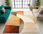 Modern Geometric Color Block Rug