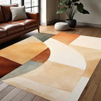 Modern Geometric Color Block Rug