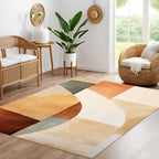 Modern Geometric Color Block Rug