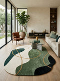 Green & Ivory Organic Rug